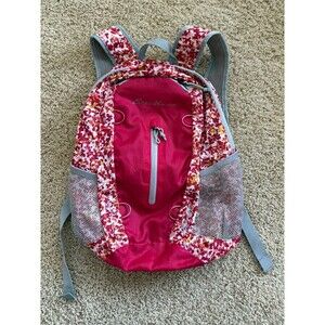 Eddie Bauer Stowaway 20L Daypack Backpack Pink Floral Lightweight Water Resistnt